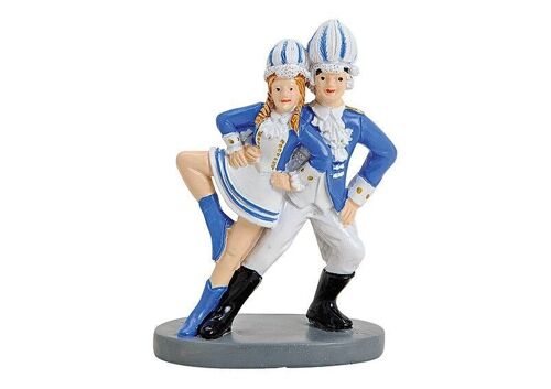 Funken Tanzpaar Blau/Weiß Mann+Frau aus Poly