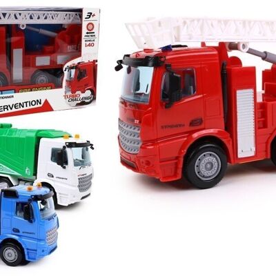 TURBO CHALLENGE - Camion d'Intervention - City - 026311 - 1/40 - Véhicule Friction - Modèle Aléatoire - Plastique - Jouet Enfant - Cadeau - À Partir de 3 ans