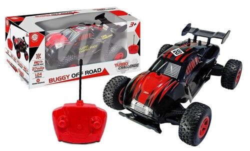 TURBO CHALLENGE - Buggy - Off Road - 099645 - Voiture Télécommandée - Noir - 1/24 - Piles Non Incluses - Plastique - Jouet Enfant - Cadeau - À Partir de 3 ans