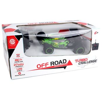 TURBO CHALLENGE - Buggy Jungle - Off Road - 099311 - Voiture Télécommandée - Jaune - 1/28 - Piles Non Incluses - Plastique - Jouet Enfant - À Partir de 6 ans 2