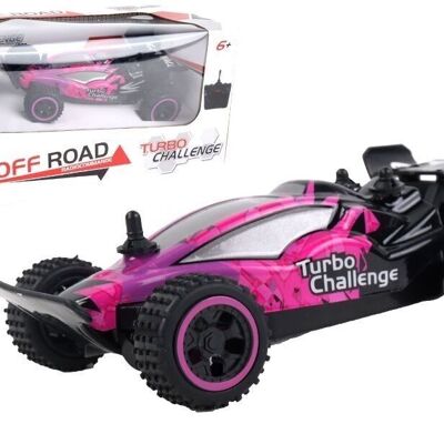 TURBO CHALLENGE - Buggy Glam - Off Road - 099312 - Voiture Télécommandée - Jaune - 1/28 - Piles Non Incluses - Plastique - Jouet Enfant - À Partir de 6 ans