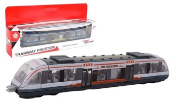 TURBO CHALLENGE - Tramway - DIE CAST - 028801 - Véhicule Roues Libres - Gris - Métal - Jouet Enfant - Ville - City - Voiture - Cadeau - À Partir de 3 ans 1