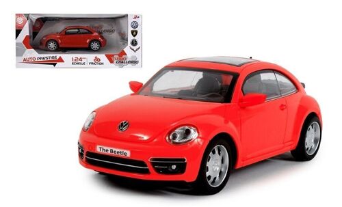 TURBO CHALLENGE - Volkswagen The Beetle - Prestige - 093311 - 1/24 - Voiture Friction - Rouge - Plastique - Jouet Enfant - Véhicule - Cadeau - À Partir de 3 ans