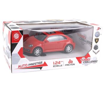 TURBO CHALLENGE - Volkswagen The Beetle - Prestige - 093311 - 1/24 - Voiture Friction - Rouge - Plastique - Jouet Enfant - Véhicule - Cadeau - À Partir de 3 ans 2