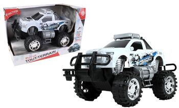 TURBO CHALLENGE - Pick Up Tout-Terrain - 4X4 - 021657 - 1/18 - Voiture Friction - Blanc - Plastique - Jouet Enfant - Véhicule - Cadeau - À Partir de 3 ans 1