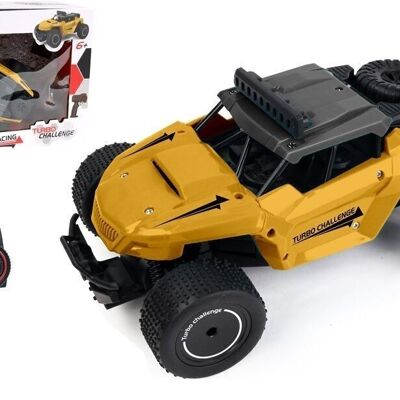 TURBO CHALLENGE - Off Road - Racing - 098403 - Voiture Télécommandée - Jaune - 1/20 - Batterie Rechargeable et Piles incluses - Plastique - À Partir de 6 ans