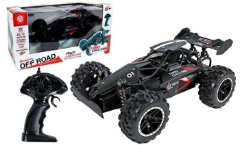 TURBO CHALLENGE - Off Road - Racing - 097726 - Voiture Télécommandée - Noir - 1/18 - Batterie Rechargeable et Piles incluses - Plastique - À Partir de 6 ans 1