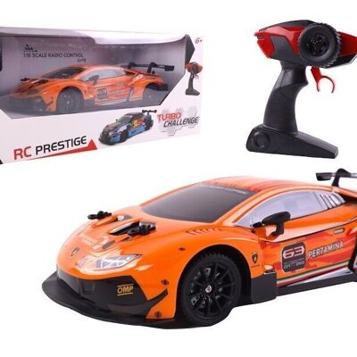 TURBO CHALLENGE - Lamborghini GT3 Racing - RC Prestige - 096616 - Voiture Télécommandée - Orange - 1/16 - Piles Non Incluses - Plastique - À Partir de 6 ans