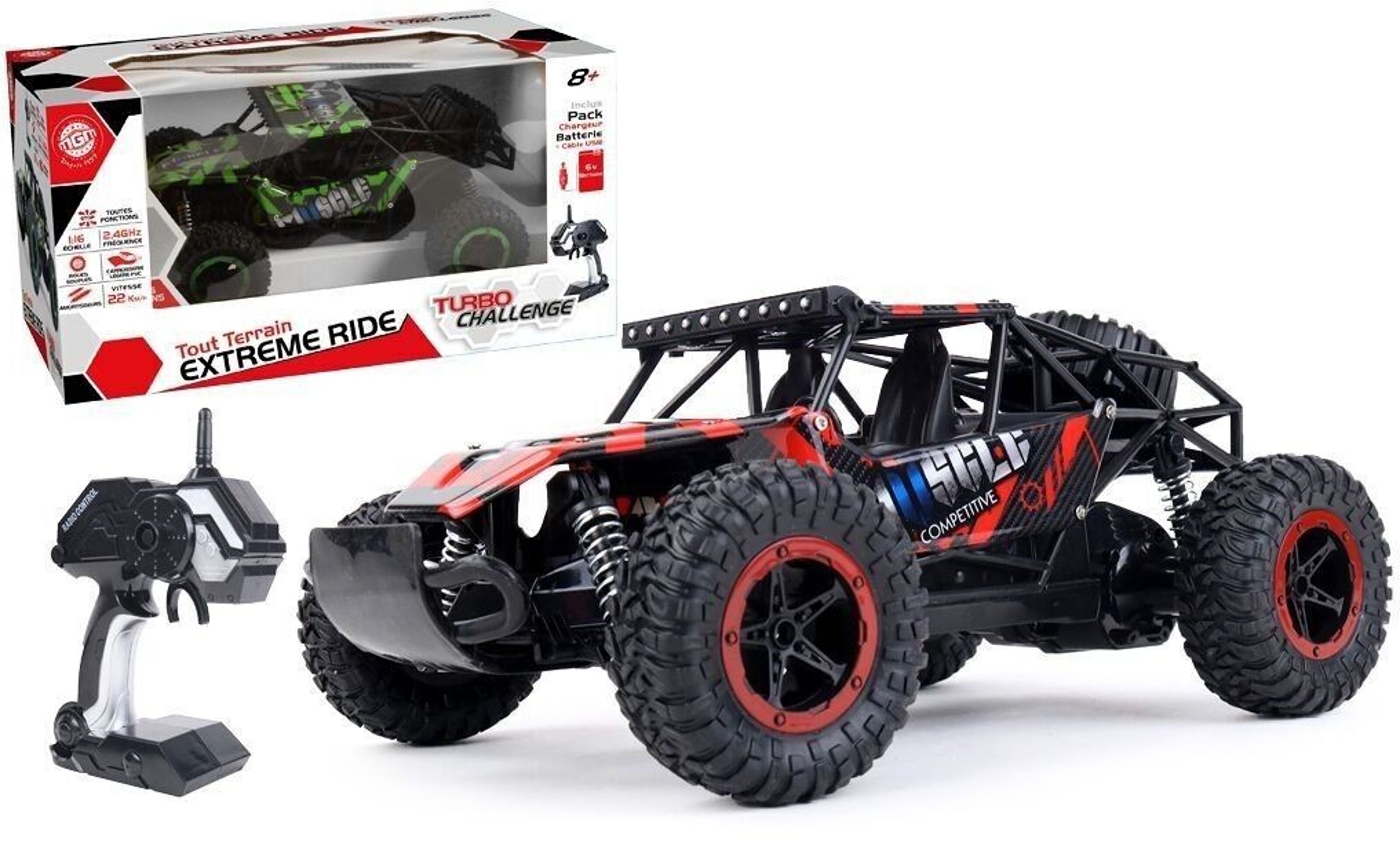 Achat TURBO CHALLENGE - Buggy Extreme Ride - Elite - 094202 - Voiture  Télécommandée - Modèle Aléatoire - 1/16 - Piles Non Incluses - Métal - À  Partir de 8 ans en gros