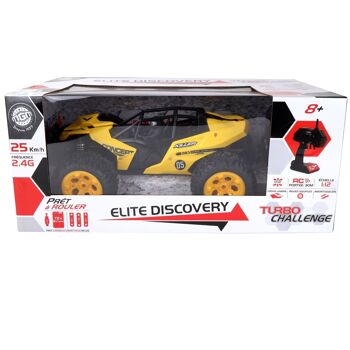 TURBO CHALLENGE - Buggy Discovery - Elite - 094198 - Voiture Télécommandée - Jaune - 1/12 - Prêt à Rouler - Batterie Rechargeable et Piles incluses - Plastique - À Partir de 8 ans 3