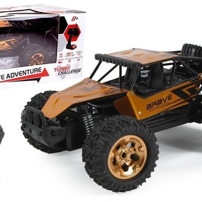 TURBO CHALLENGE - Buggy Adventure - Elite - 094862P - Voiture Télécommandée - Bronze - 1/13 - Prêt à Rouler - Batterie Rechargeable et Piles incluses - Métal - À Partir de 8 ans