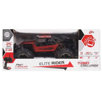 TURBO CHALLENGE - Buggy Adventure - Elite - 094862LR - Voiture Télécommandée - Rouge - 1/14 - Prêt à Rouler - Batterie Rechargeable et Piles incluses - Métal - À Partir de 8 ans 3