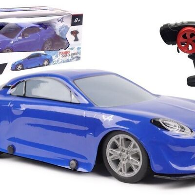 TURBO CHALLENGE - Alpine A110 - Alpine - 099221 - Voiture Télécommandée - Bleu - 1/16 - Prêt à Rouler - Batterie Rechargeable et Piles incluses - Plastique - À Partir de 8 ans