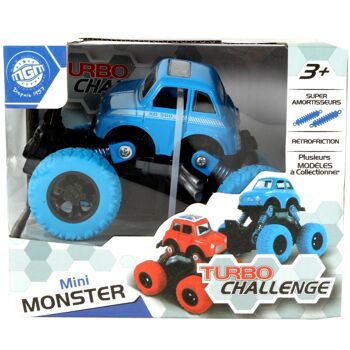 TURBO CHALLENGE - Mini Monster - Die Cast - 026907 - 1/28 - Voiture Rétro-friction - Modèle Aléatoire - Métal - Jouet Enfant - Cadeau - Miniature - À Partir de 3 ans 3