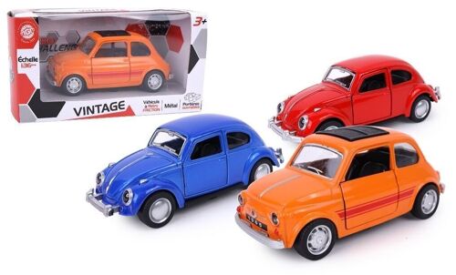 TURBO CHALLENGE - Voiture Vintage - Die Cast - 022531 - 1/36 - Voiture Rétro-Friction - Modèle Aléatoire - Métal - Jouet Enfant - Cadeau- À Partir de 3 ans