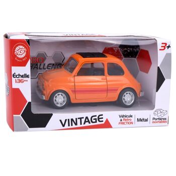 TURBO CHALLENGE - Voiture Vintage - Die Cast - 022531 - 1/36 - Voiture Rétro-Friction - Modèle Aléatoire - Métal - Jouet Enfant - Cadeau- À Partir de 3 ans 2