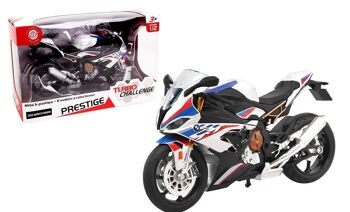 TURBO CHALLENGE - Moto BMW S1000RR - Die Cast - 029921 - 1/12 - Véhicule Roues Libres - Blanc - Métal - Jouet Enfant - Cadeau - Miniature - À Partir de 3 ans 1