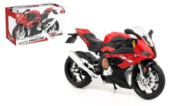 TURBO CHALLENGE - Moto BMW S1000RR - Die Cast - 029922 - 1/12 - Véhicule Roues Libres - Rouge - Métal - Jouet Enfant - Cadeau - Miniature - À Partir de 3 ans 1