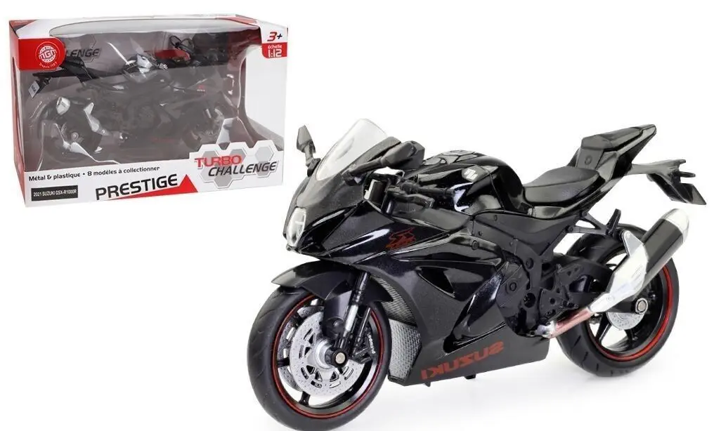 Gsxr 600 Modified Suzuki GSX-250R Motorcycle 1:24 Scale Diecast Model Black Metal  Collectible TV-O-24