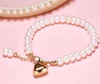 Bracelet fait main en perles d'eau douce au design intemporel 7