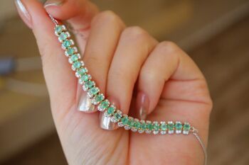 Emerald Rain - Bracelet fantaisie en or vermeil et émeraude - Real Emerald 5