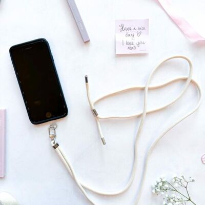 universal phone strap - vanilla (beige)