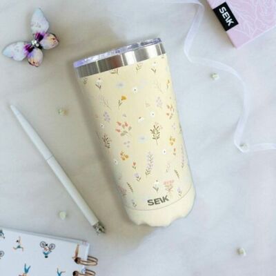 Thermos /coffee cup - flowers 350ml