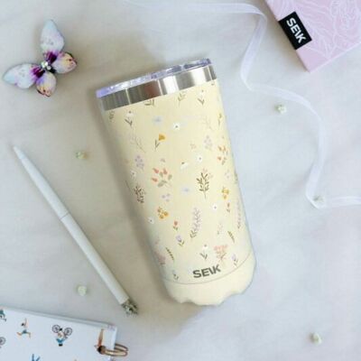 Thermos /coffee cup - flowers 350ml