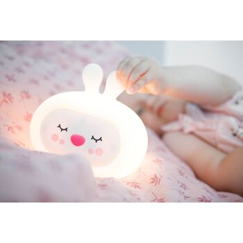 Luce notturna con suoni bianchi en silicone morbido GIOsleepy Bunny 8