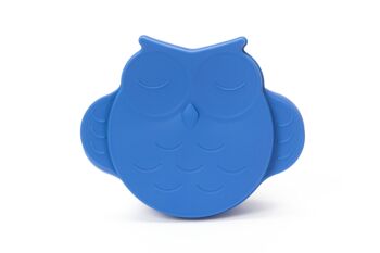 Ciotola en silicone antiscivolo con coperchio GIOfresh vaisselle Hibou bol à collation Blu 1