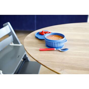Ciotola en silicone antiscivolo con coperchio GIOfresh vaisselle Hibou bol à collation Blu 5