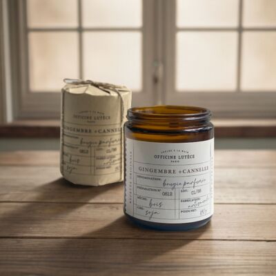 Apothecary candle - Ginger + Cinnamon - winter Christmas end of year