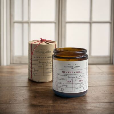 Apothecary candle - Mint + Honey - winter Christmas holidays end of year