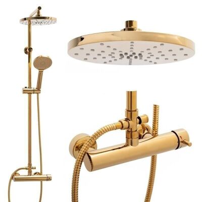 Rain shower gold 23 cm