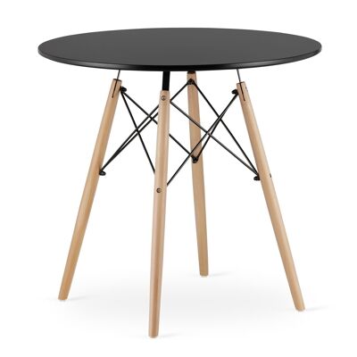 Round dining table - 80cm - black