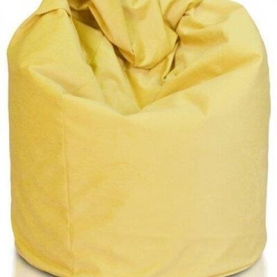 Poltrona sacco 110 cm in tessuto giallo