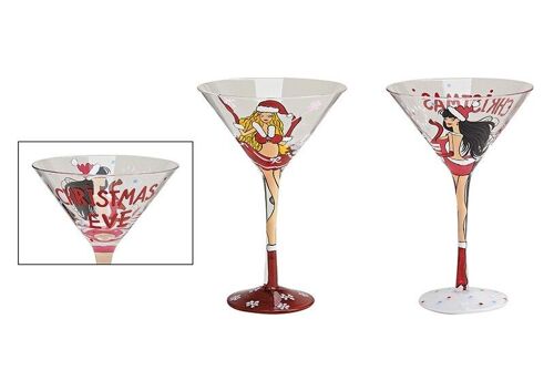 Cocktailglas Frau Weihnachten