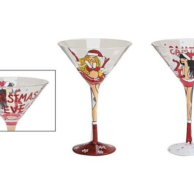 Cocktailglas Frau Weihnachten