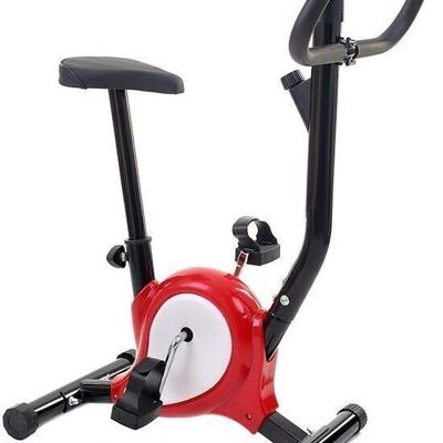 Exercise bike bicycle black red