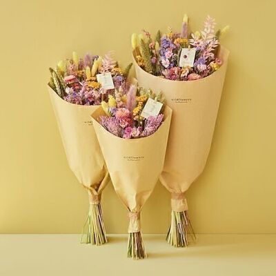 Bouquet primaverili - Fiori secchi - Bouquet di campo - Fiore lilla
