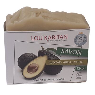 Sapone Supergrasso Avocado Argilla Verde 120 g Fatto a mano