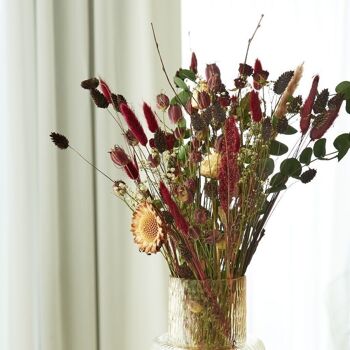 Fleurs séchées - Bouquet des champs - Rouge écarlate - Noël 2