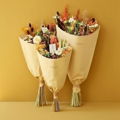 Dried Flowers - Field Bouquet - Dark Amber