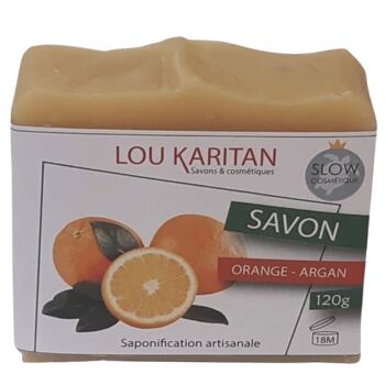 Savon surgras Orange Argan 120 g Fait main