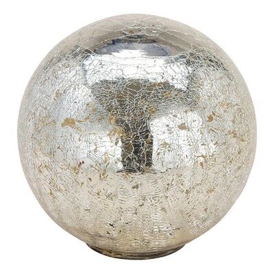 Display ball made of glass silver (W / H / D) 15x14x15cm