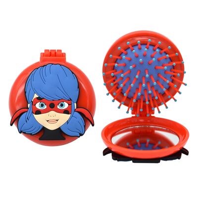 Miraculous hairbrush with mirror