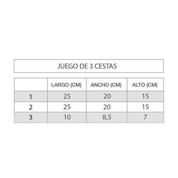 JUEGO DE 3 CESTAS REDONDAS BAMBU GRIS HH2726383 2