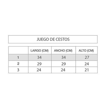 JUEGO DE 3 CESTOS BICOLORE NATUREL HH287319 2