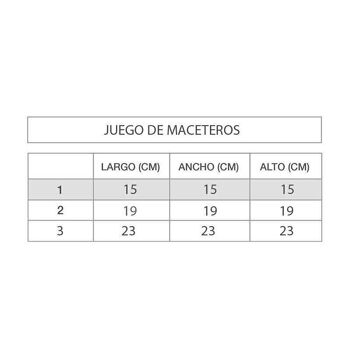 JUEGO DE 3 MACETEROS FIBRA NATUREL HH287372 3