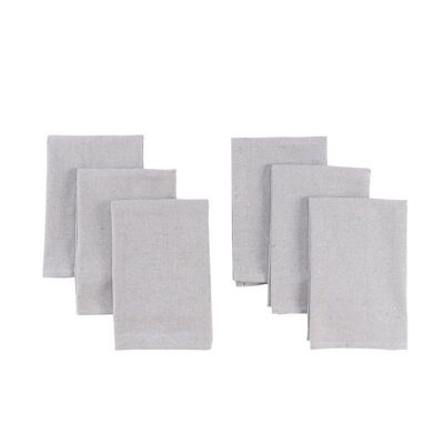 JUEGO DE 6 SERVILLETAS GRIS HH306822